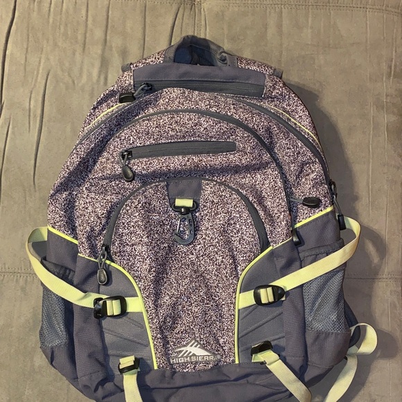 High Sierra Black and Yellow Backpack - Picture 1 of 3